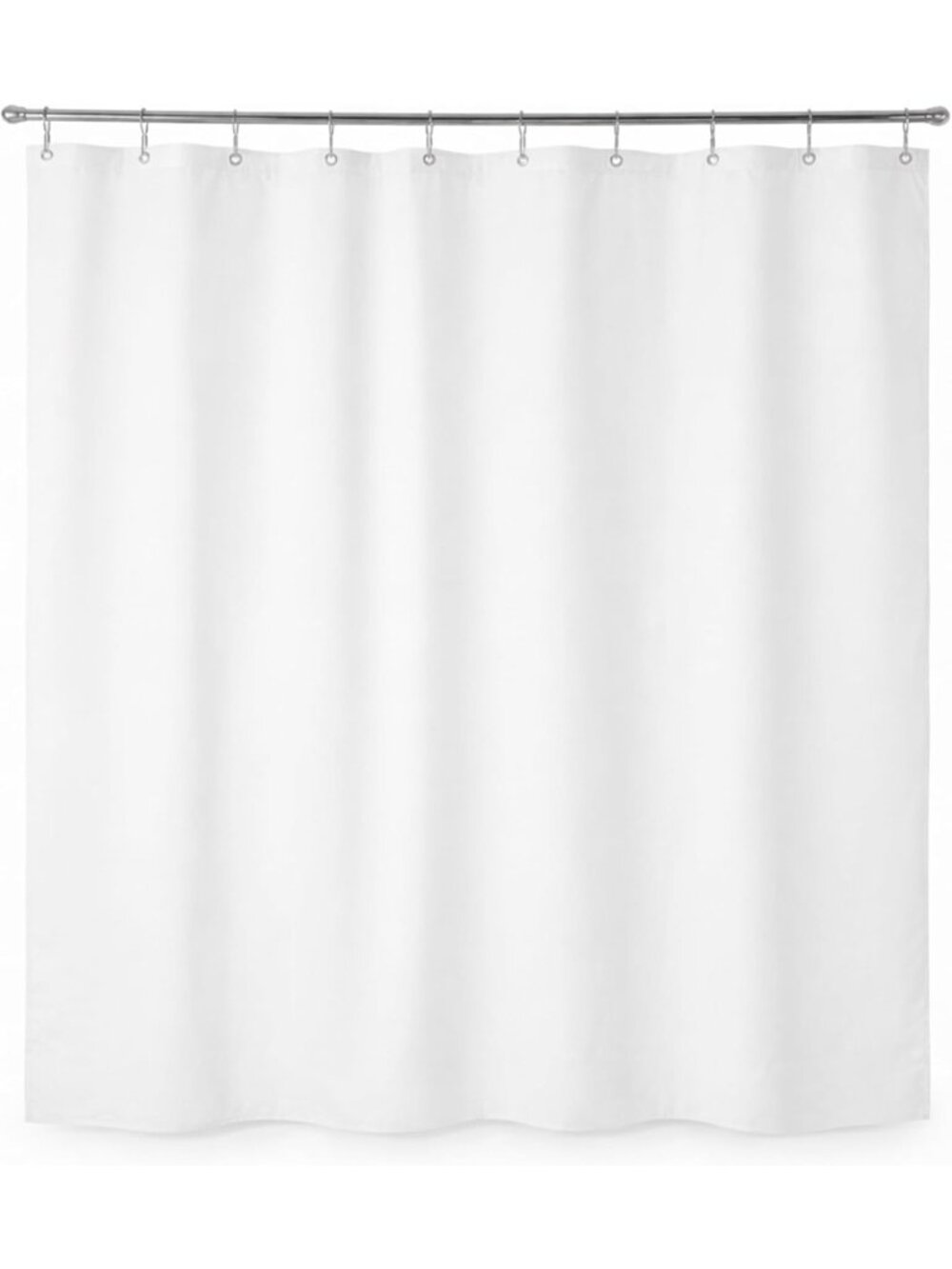 New Waterproof Shower Curtain Liner for Bathroom, Metal Grommets (White)